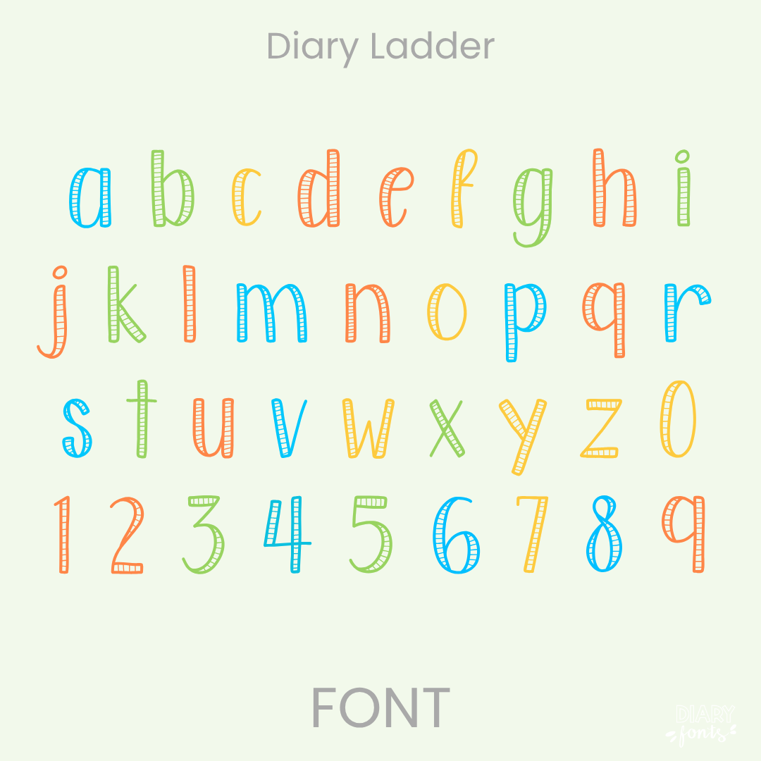 handwritten font for teachers - diary ladder