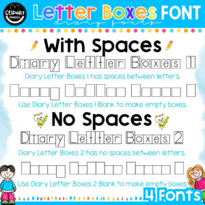 Letter box font