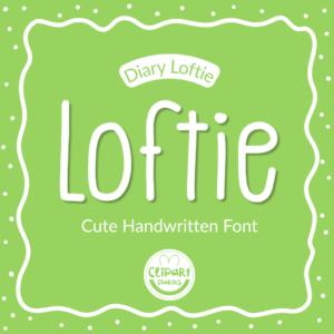 cute handwritten font - diary loftie