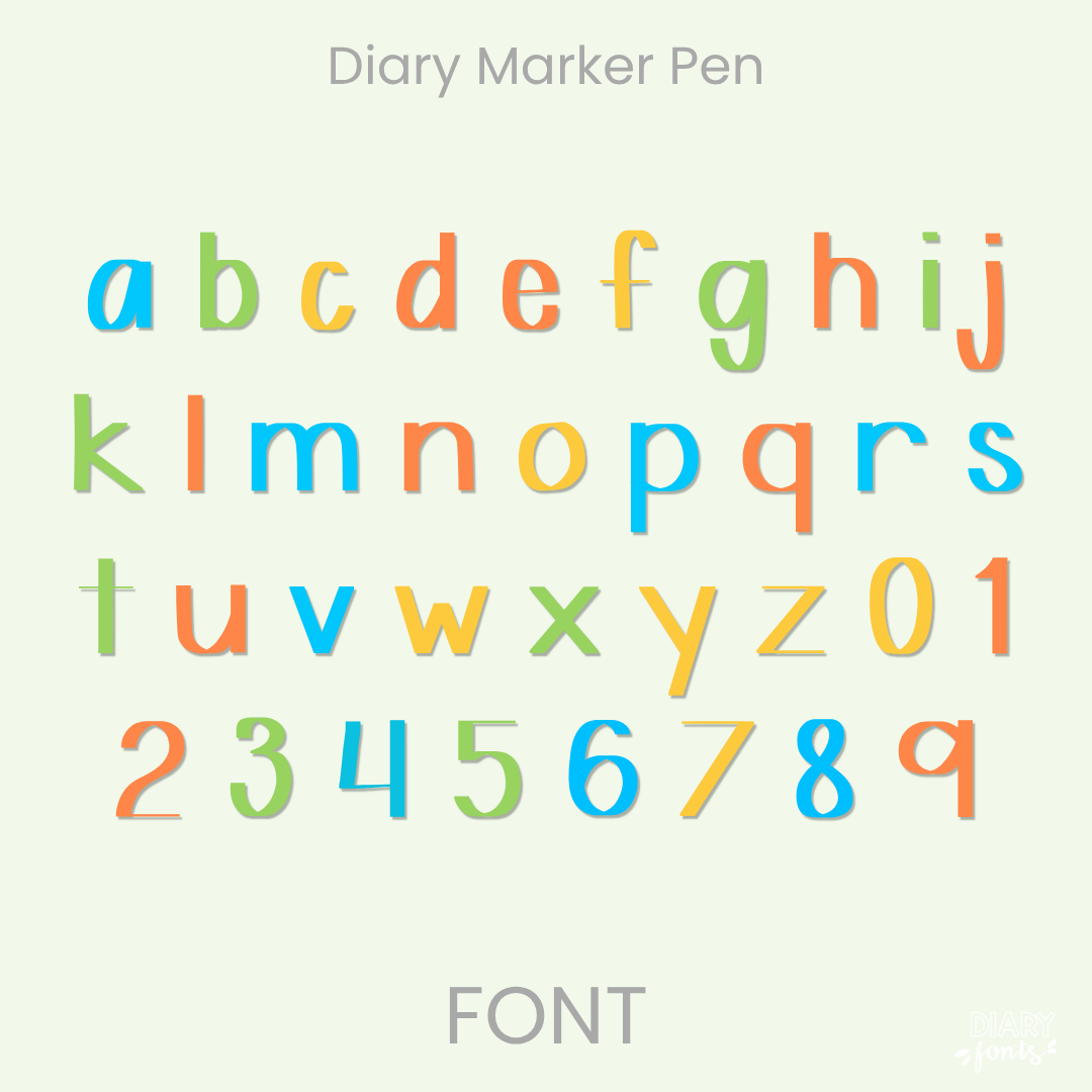 marker pen font for teachers