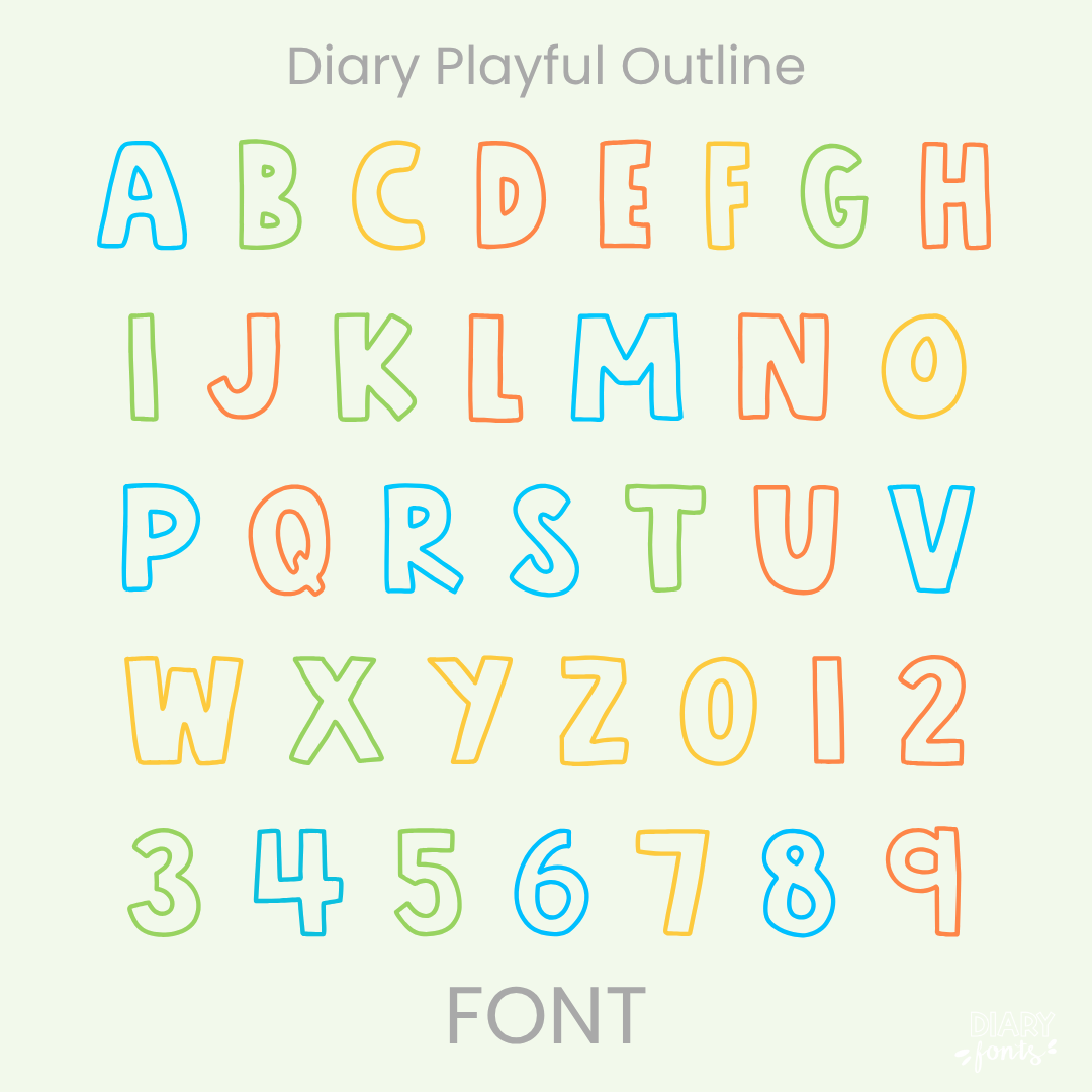 playful outline font for teachers