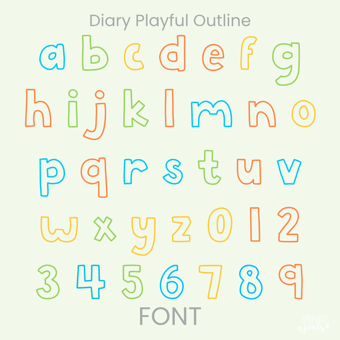 playful outline kids font
