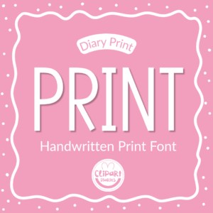 print handwriting font