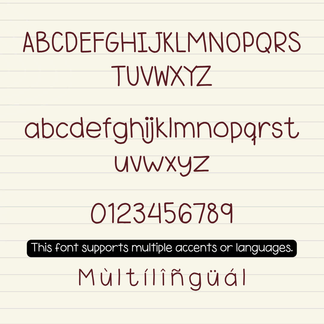 neat handwritten font for students