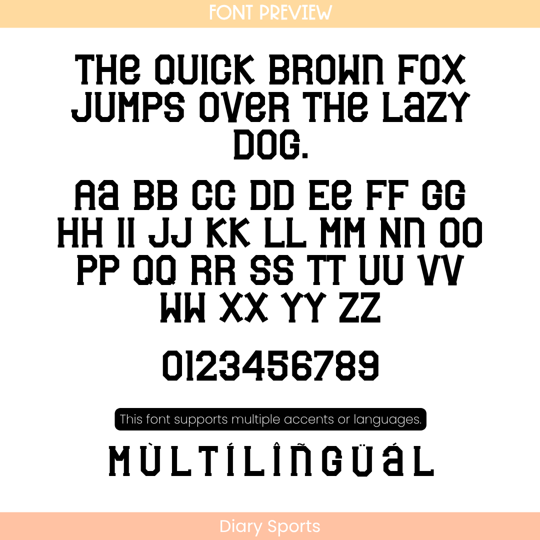 school athletic font for classrooms