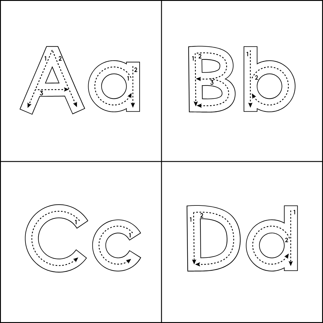 tracing handwriting font