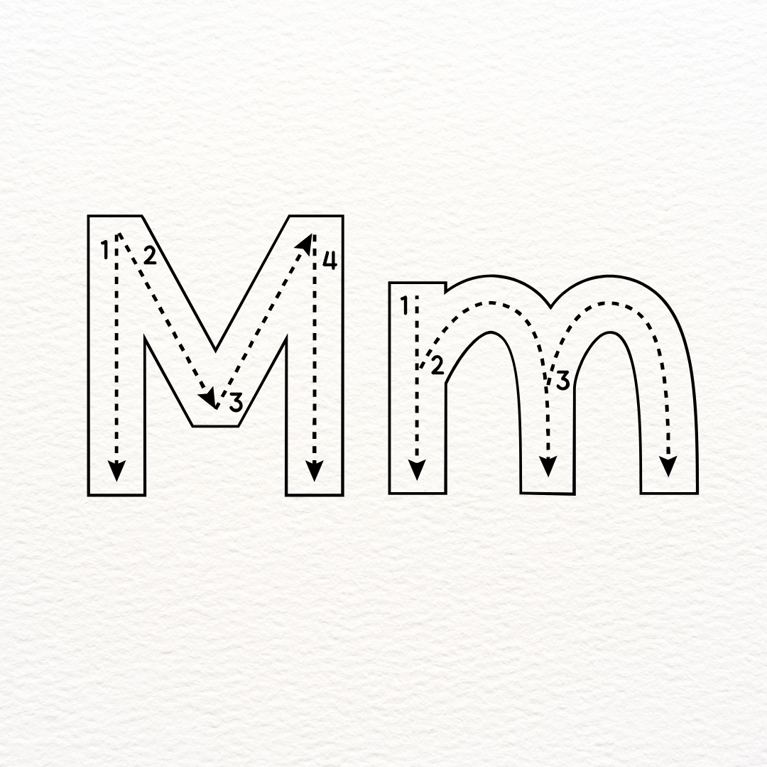 tracing font with arrows