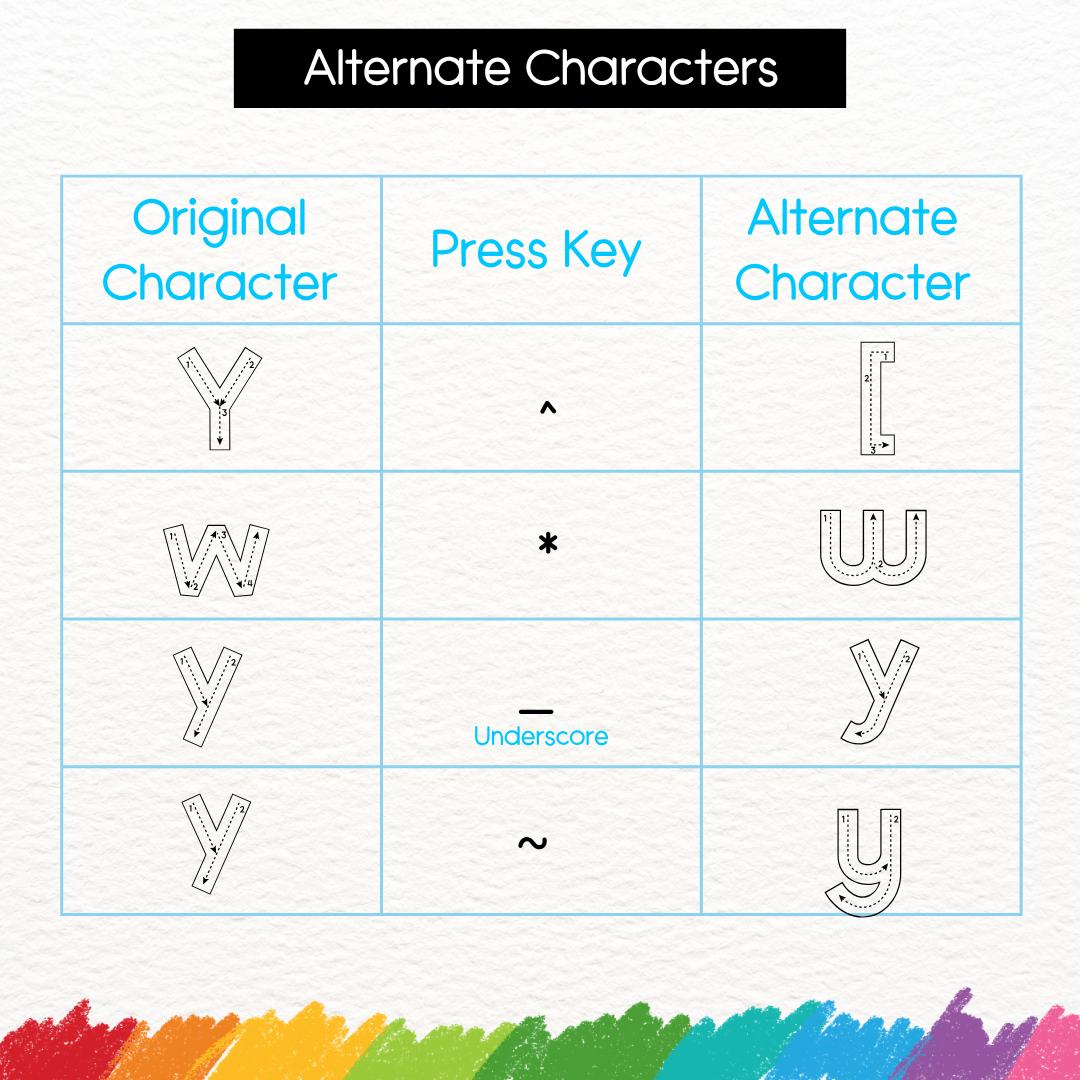 tracing font