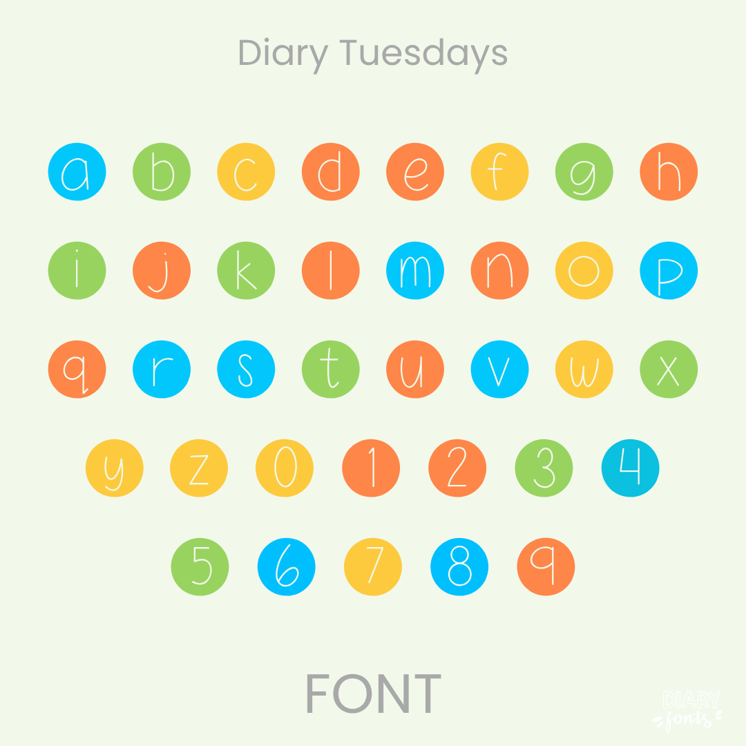 circled font
