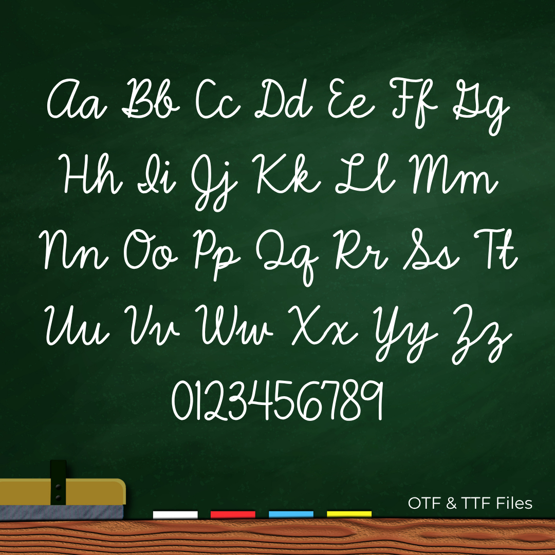 cursive font for handwriting practice
