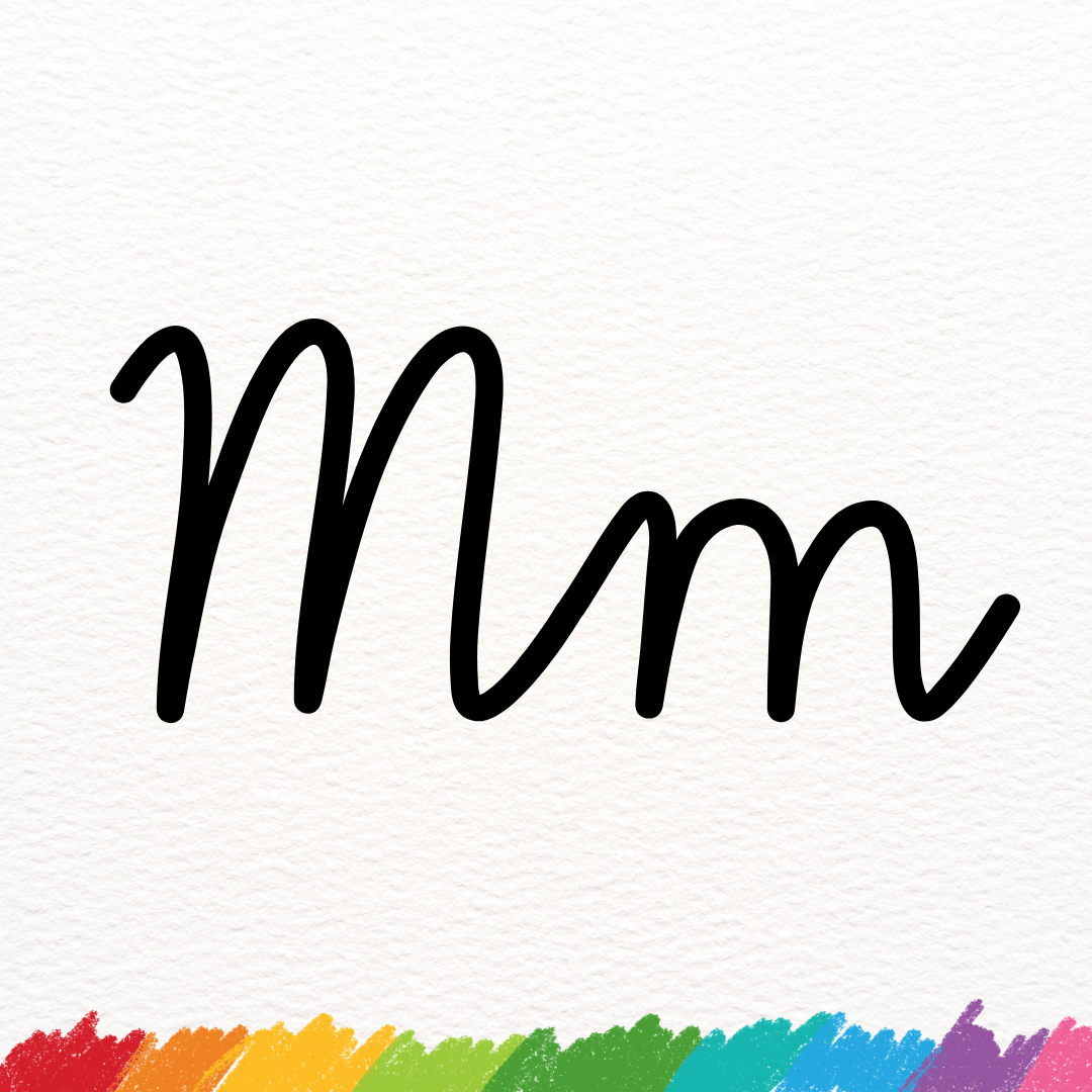 cursive m handwriting