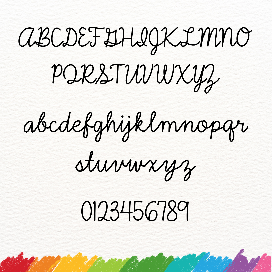 cursive handwriting font for students
