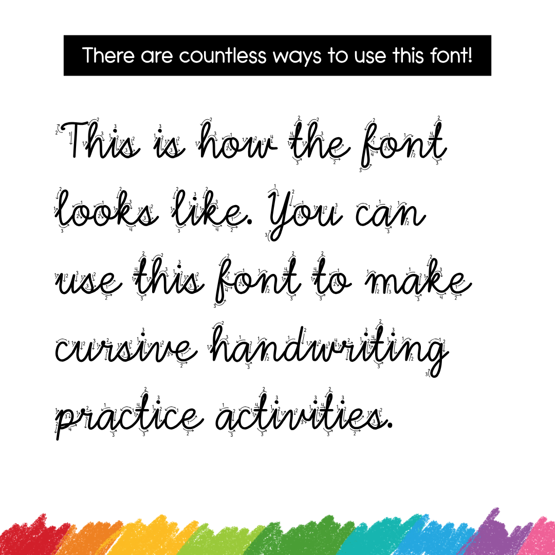 cursive font for handwriting practice