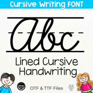 lined cursive handwriting font