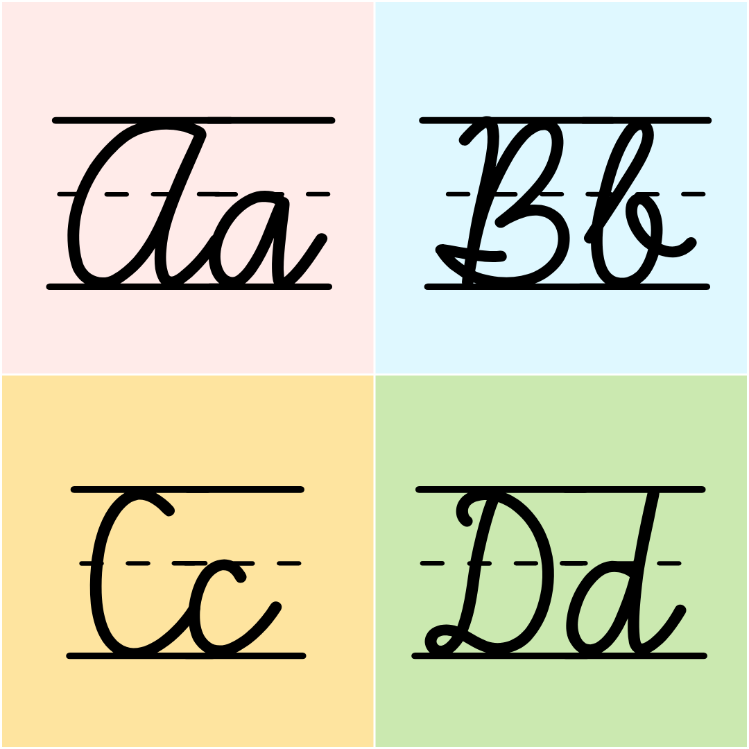 cursive handwriting font with lines