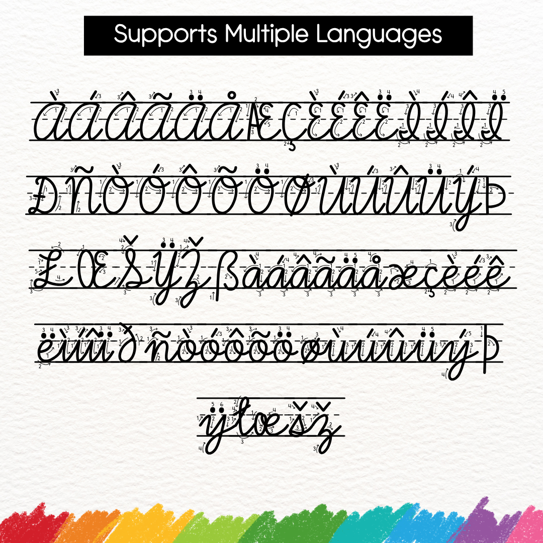 cursive font for handwriting practice