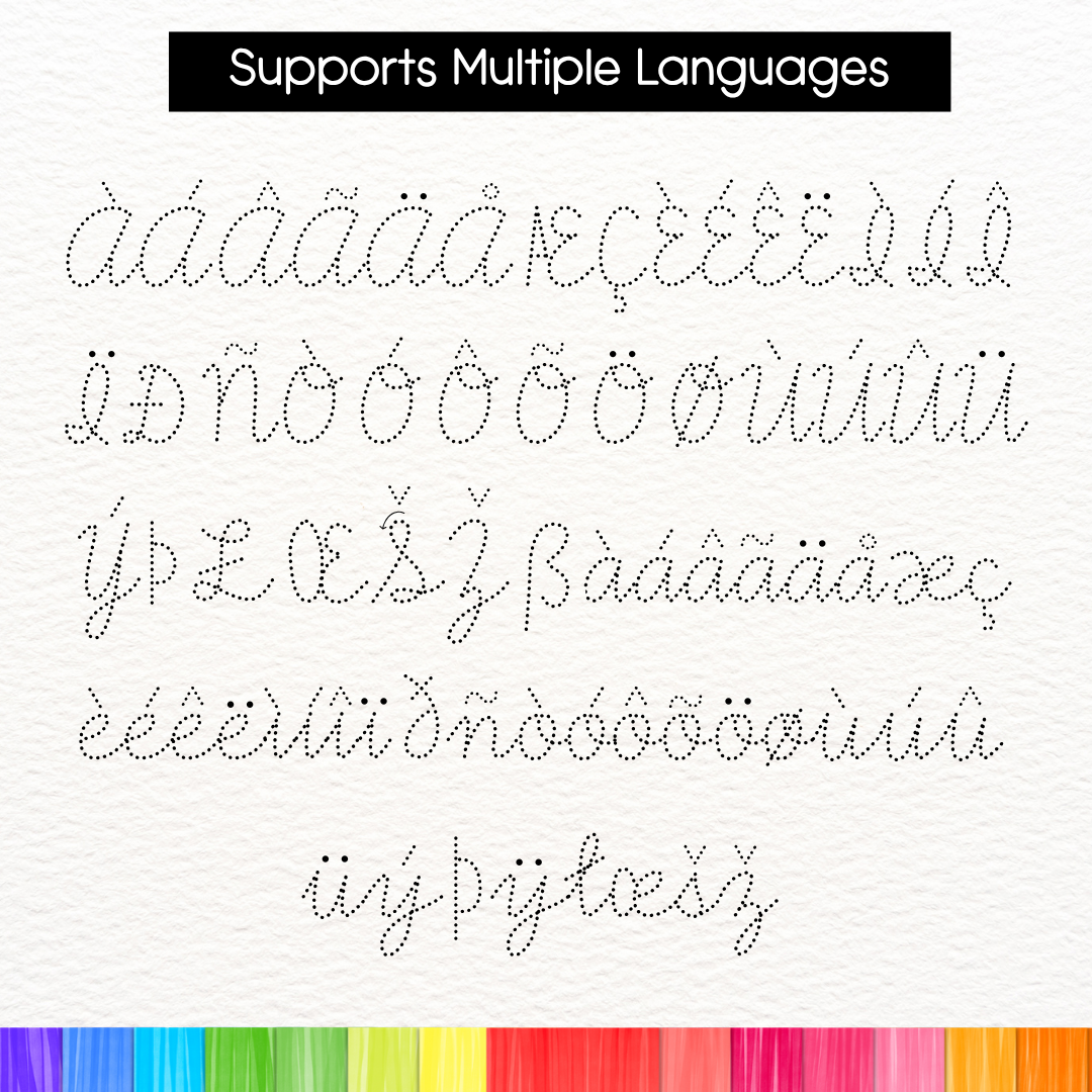 dotted cursive font style