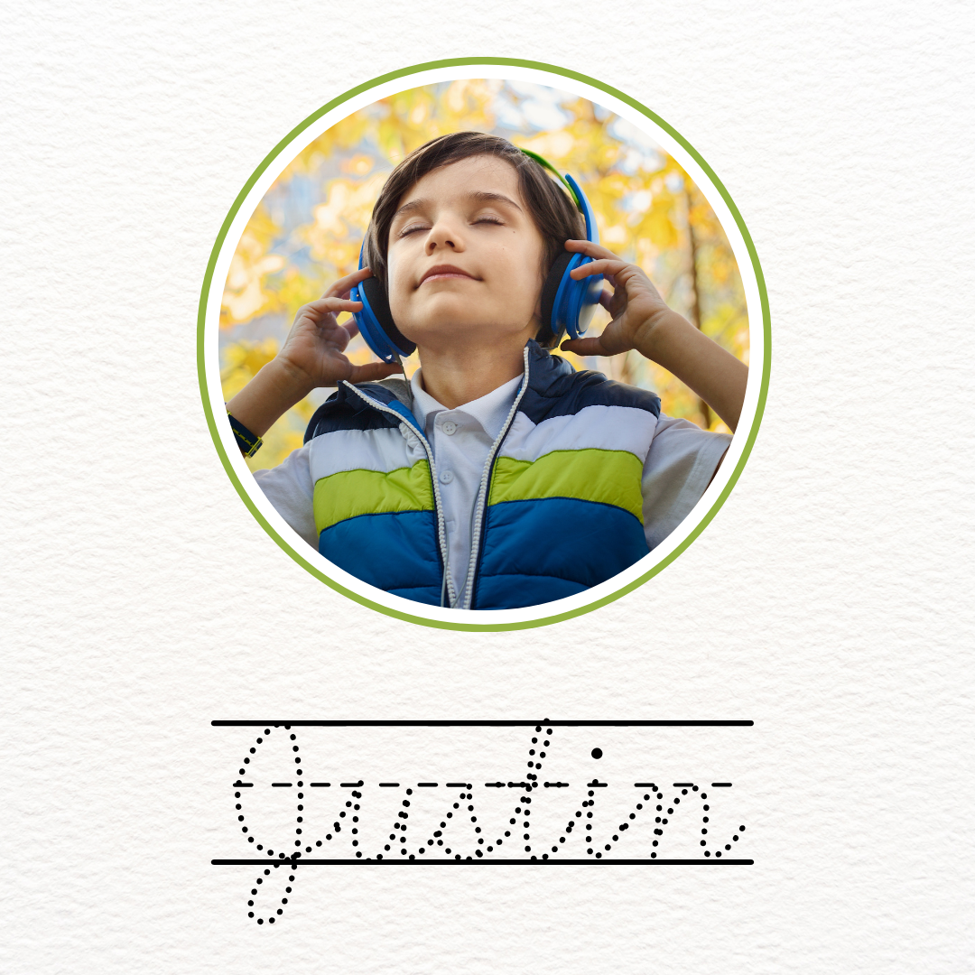 cursive dot font with lines