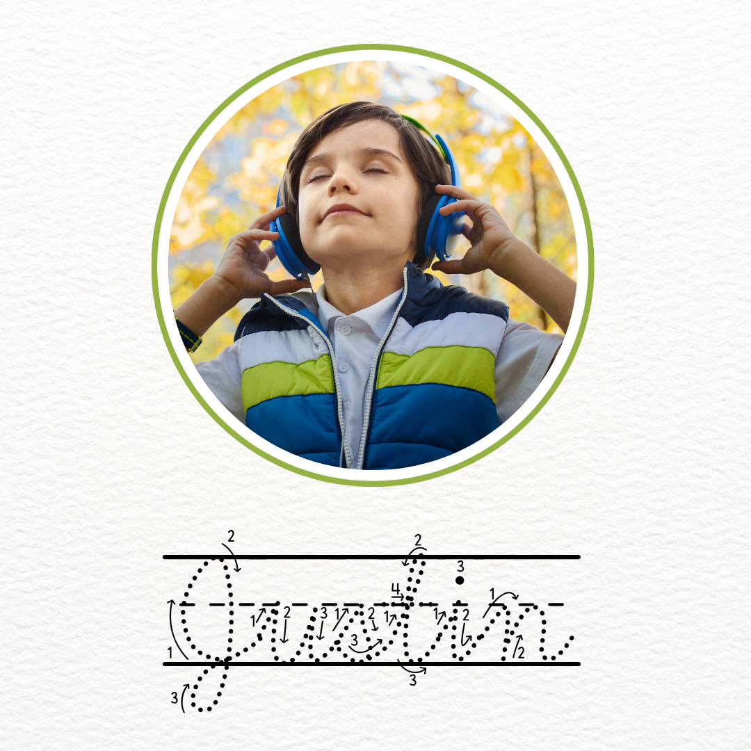 dotted cursive font for handwriting practice