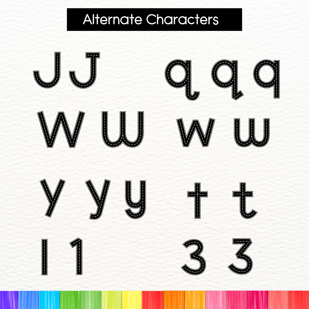 tracing letter font