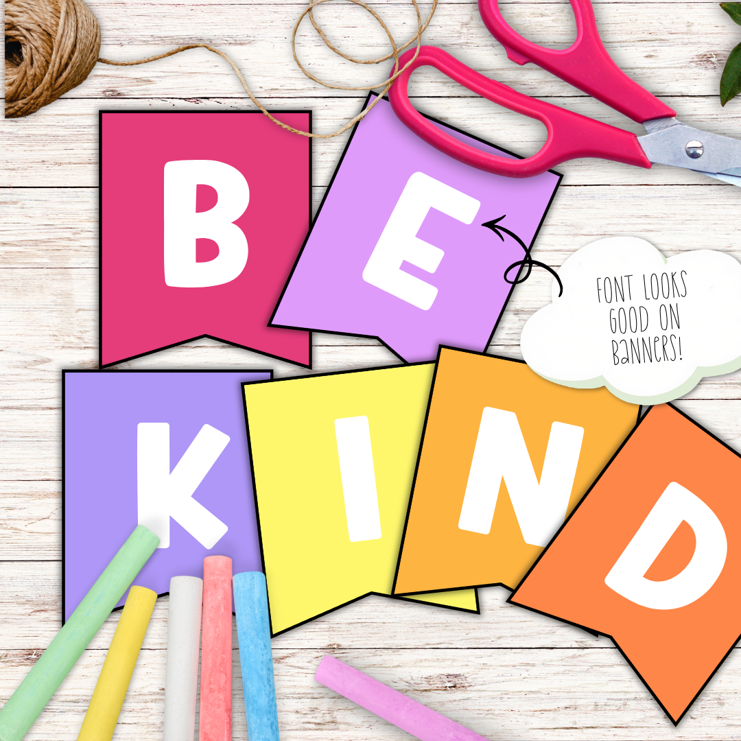 school bulletin board font