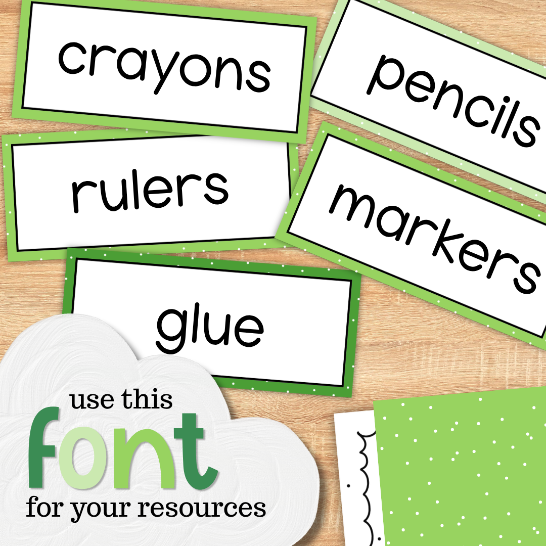 simple school typeface