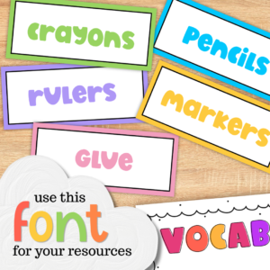 classroom organization label