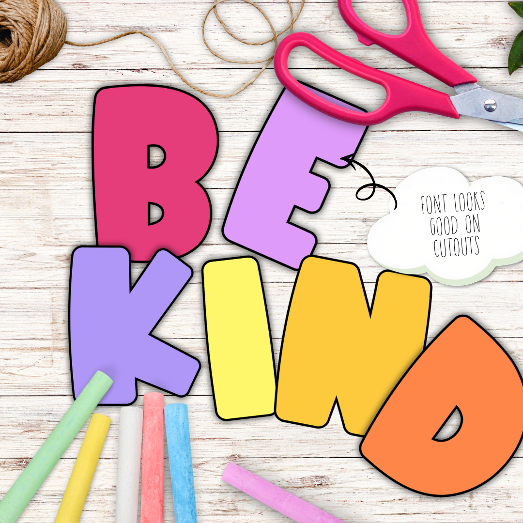school bulletin board font