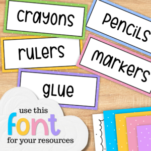 classroom organization labels