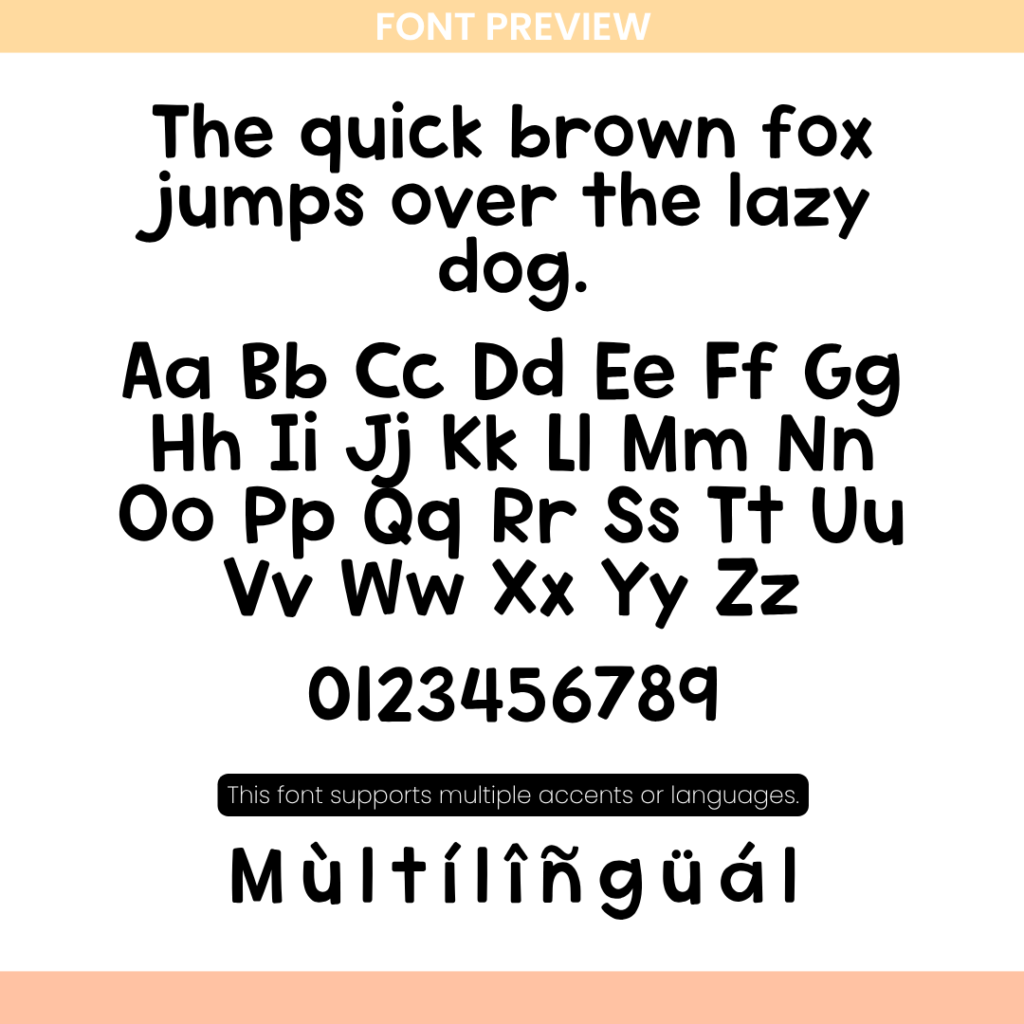 playful teacher print font