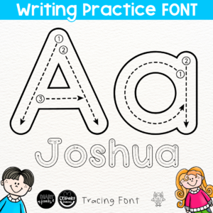 tracing font with arrows