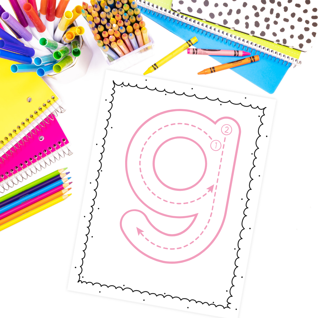 alphabet tracing font with arrows