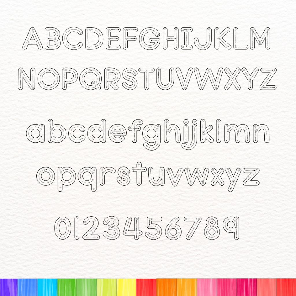 bubble tracing font