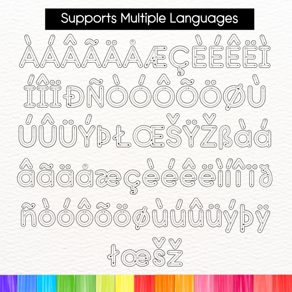 tracing font for other languages
