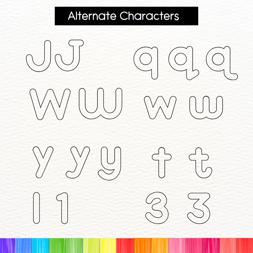 tracing outline font